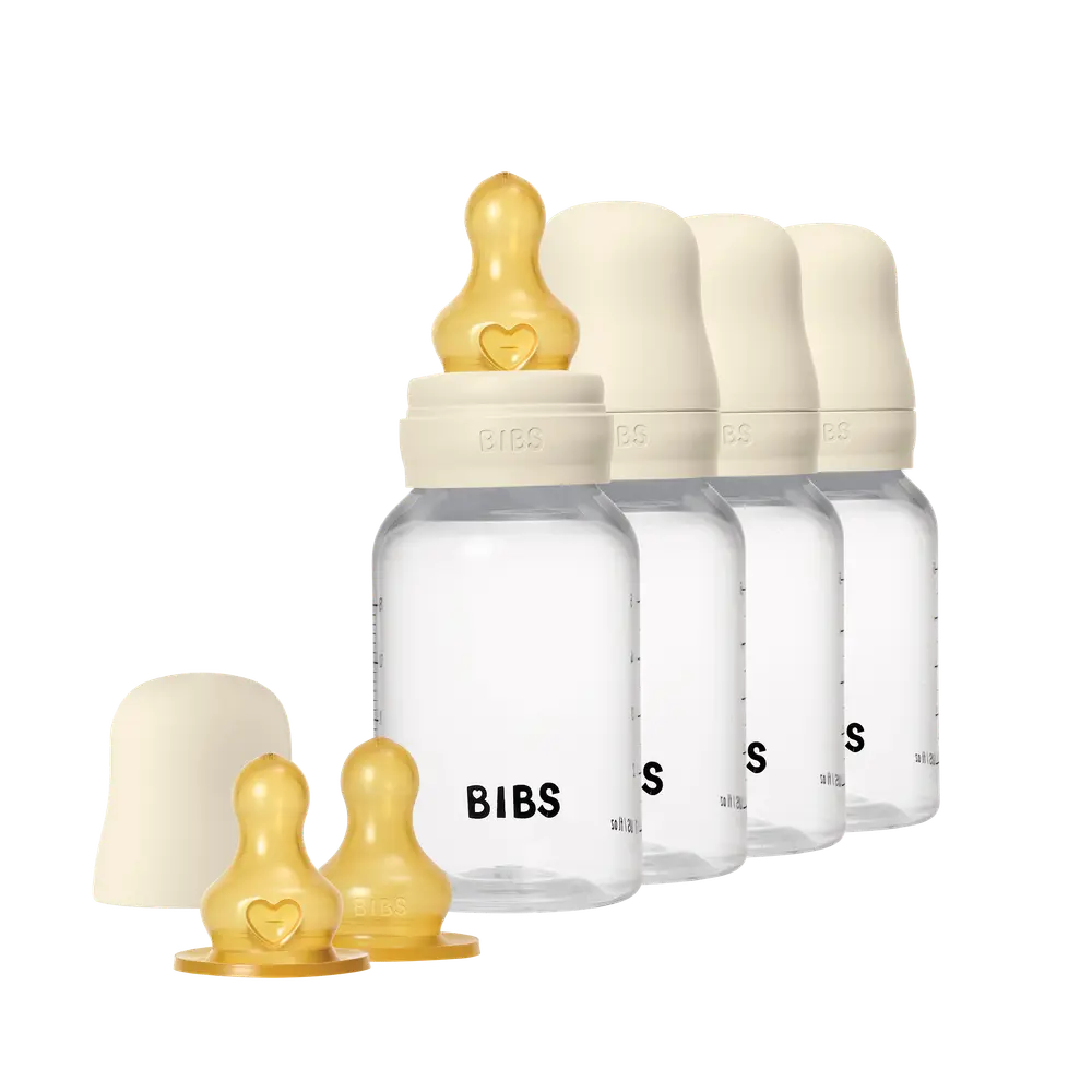 Rund nappflaska Latex 4-Pack 150ml - Ivory