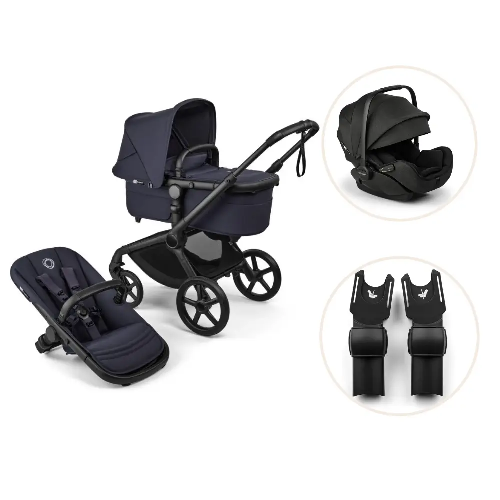Bugaboo Fox 5 Renew inkl. Otter by Nuna & Adapter - Black/Deep Indigo