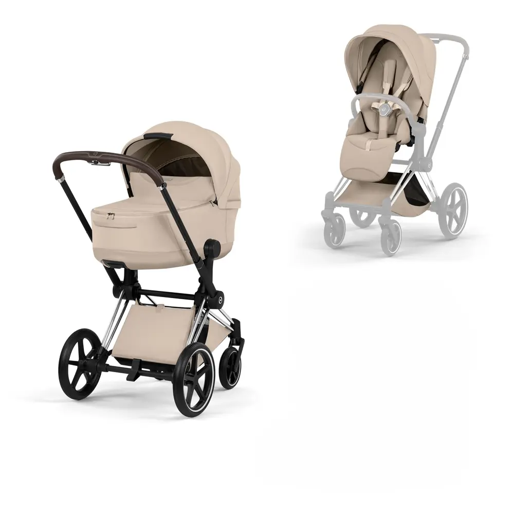 Cybex Priam Style Barnvagn - Cozy Beige/Chrome Brown