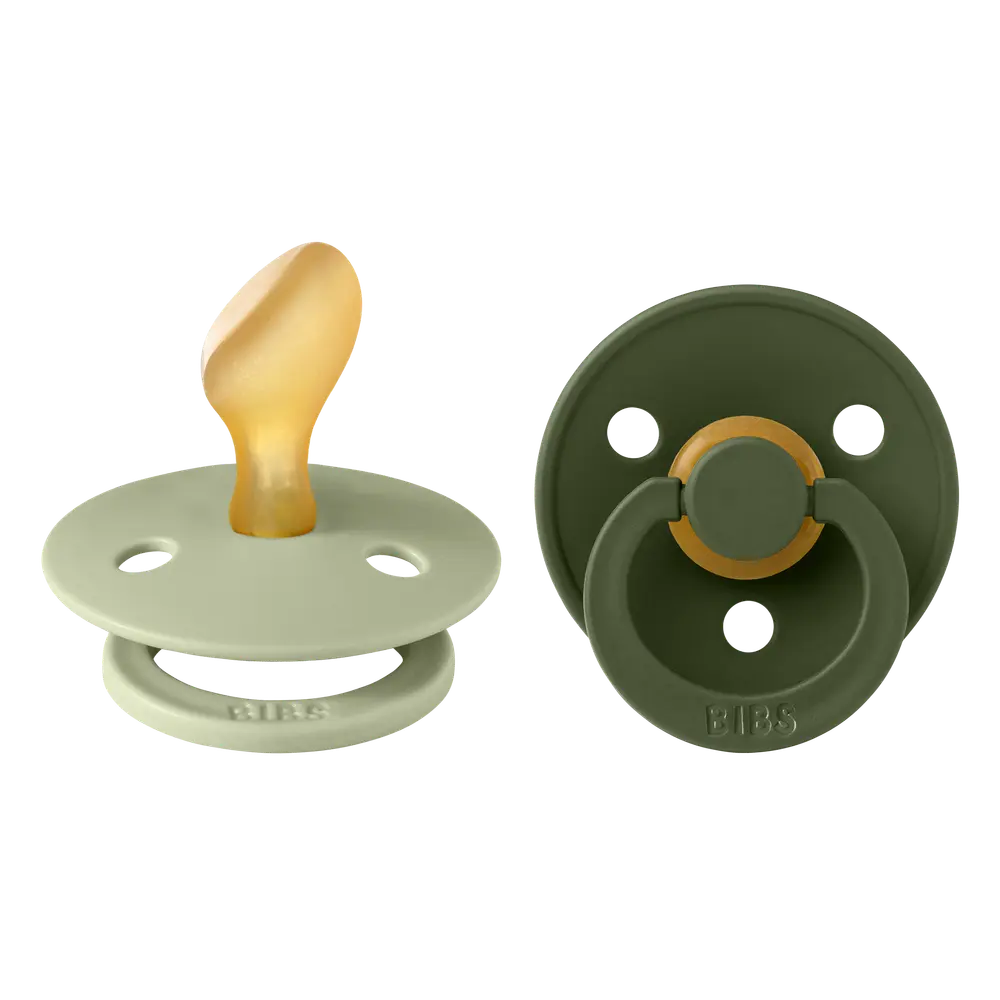 BIBS Napp Colour 2-pack Latex Anatomisk 6-18 mån - Sage/Hunter Green