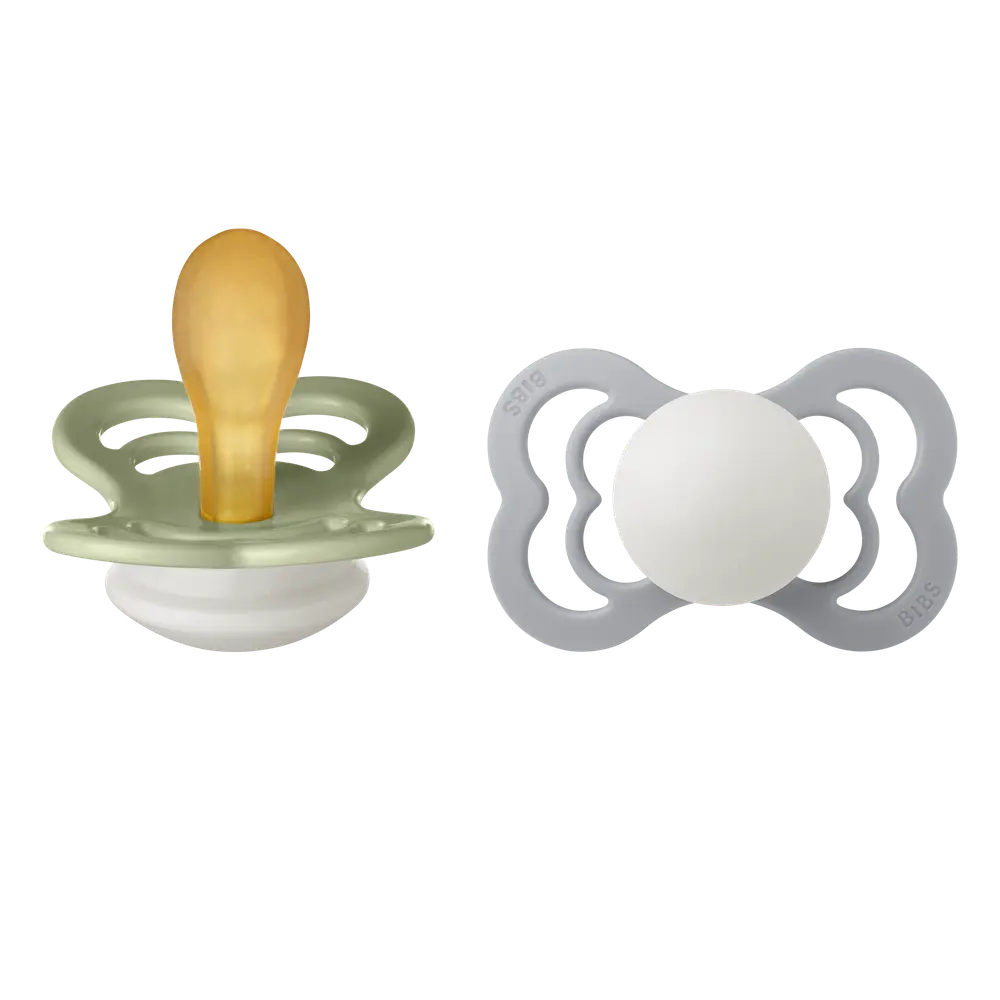 Napp Supreme Glow 2-pack Latex Symmetrisk 6-18 mån - Sage/Cloud