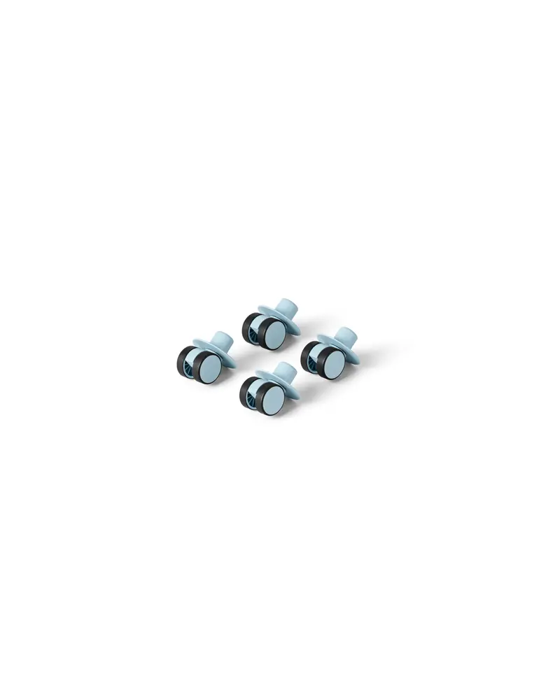 4 x Swirly Wheels - Sky Blue