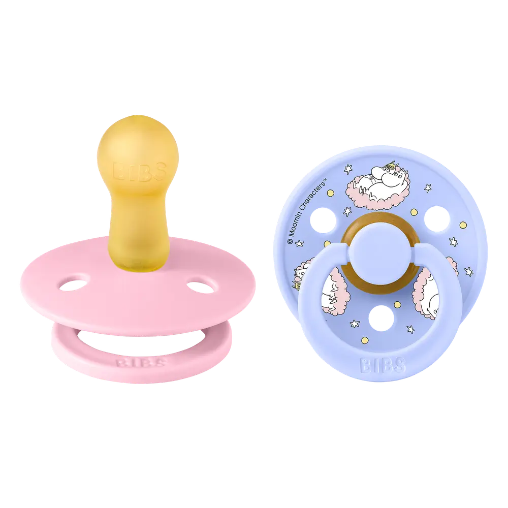 Mumin Colour 2-Pack Napp Latex stl 2 - Baby Pink