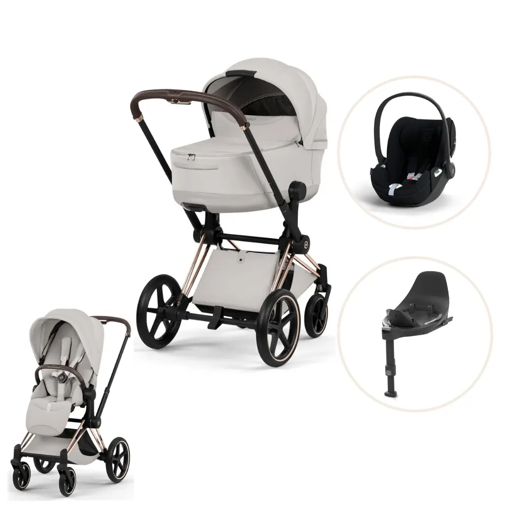 Cybex Priam Style Barnvagn inkl. Cloud T Plus & Bas T - City Grey/Rosegold