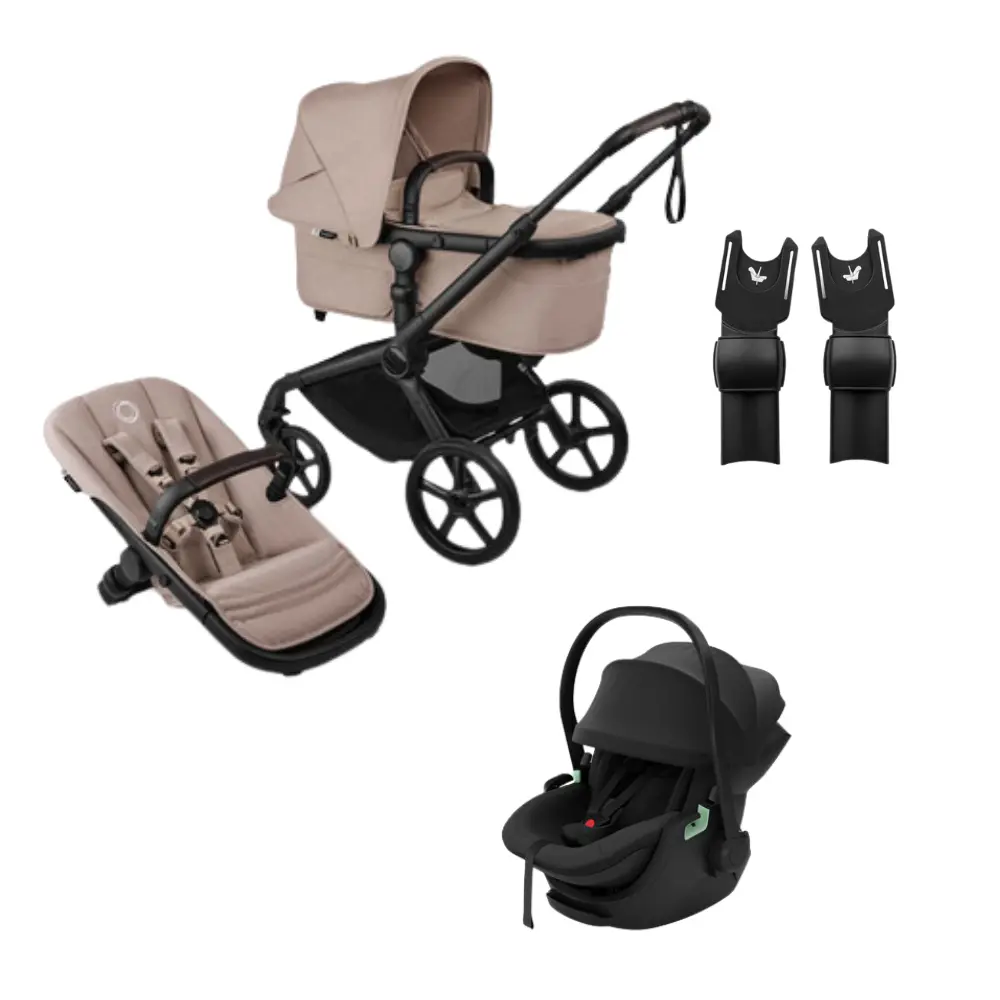 Bugaboo Fox 5 Renew Barnvagn+ Thule Maple Babyskydd inkl. adapter - Desert Taupe/Black