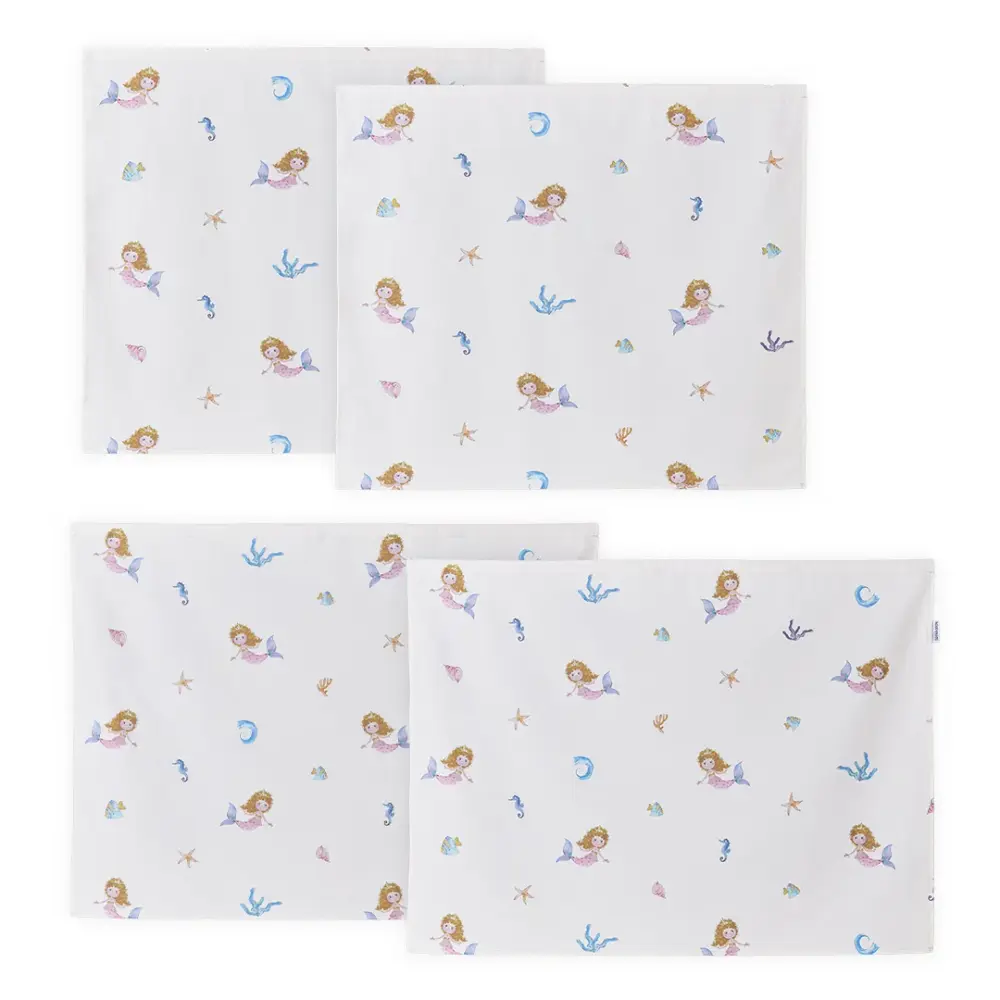 Mermaid Gardin till Medelhög Säng 70x160 cm - Beige