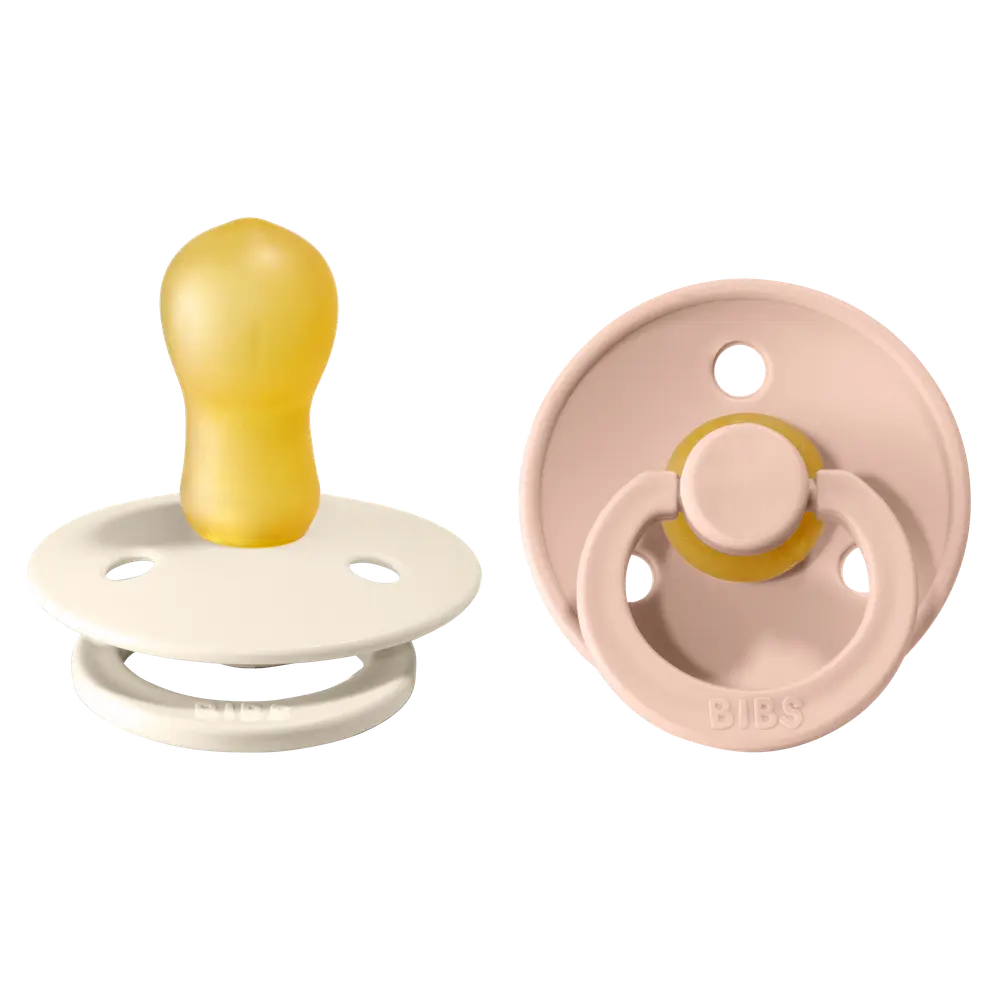 Napp Colour 2-pack Latex Rund 18+ mån - Ivory/Blush