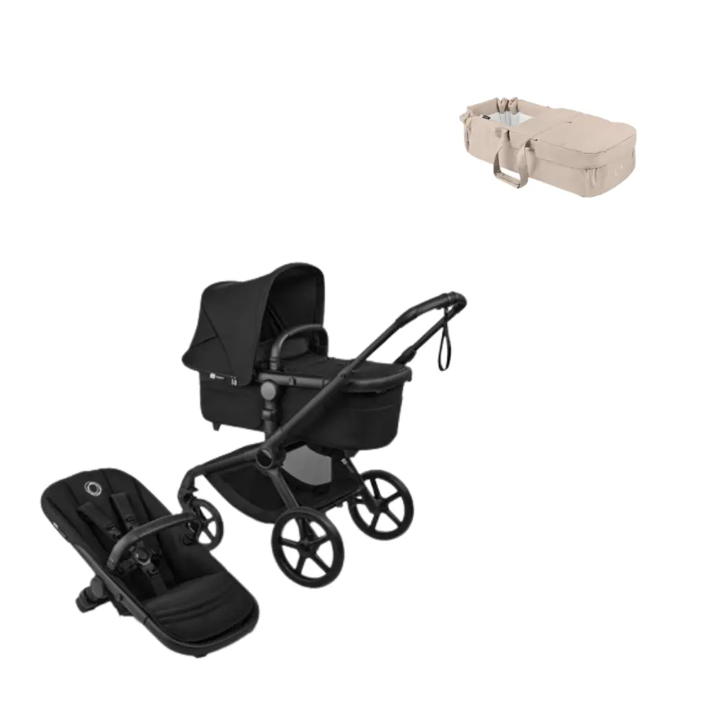 Bugaboo Fox 5 Renew Barnvagn & Bugaboo Babynest - Heritage Black/Taupe