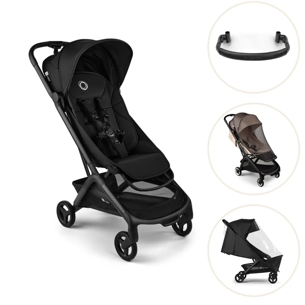 Bugaboo Butterfly 2 Sittvagn Med Bygel, Insektsnät Och Regnskydd - Black/Heritage Black