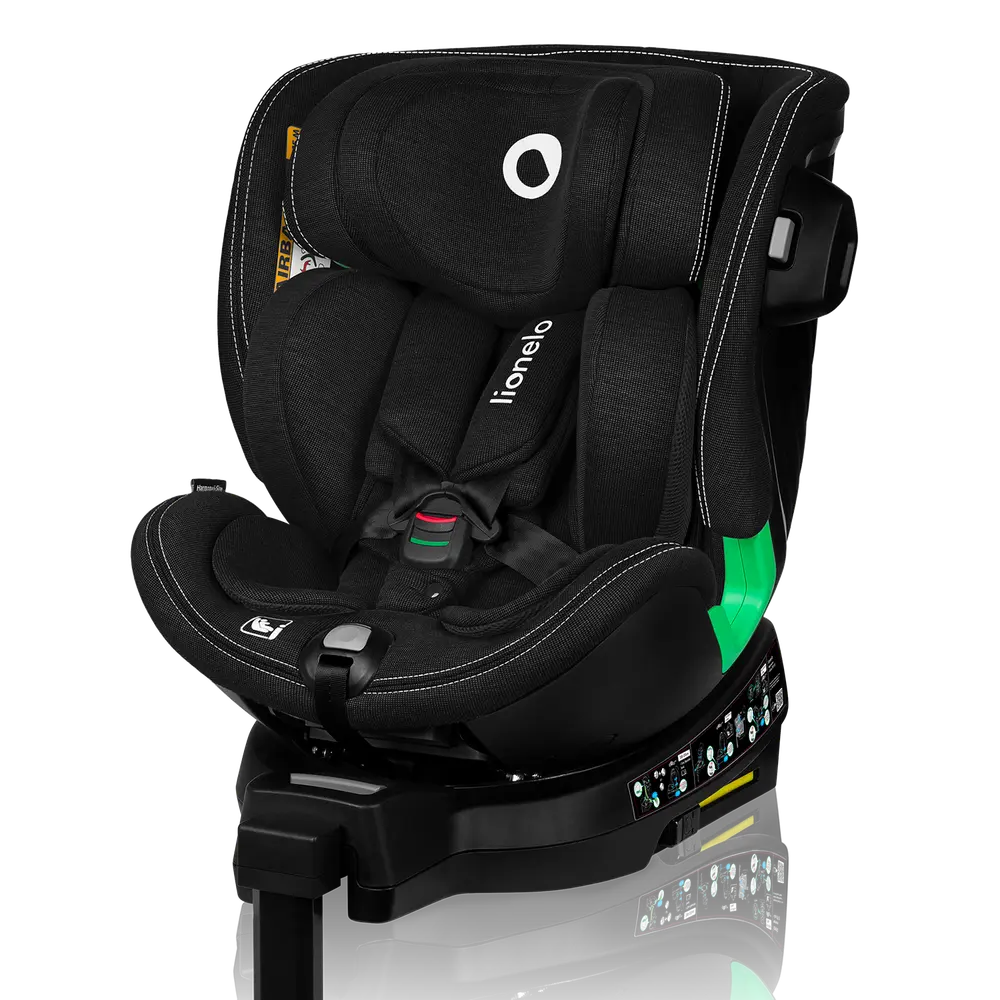 Lionelo Harmony i-Size Bilbarnstol - Black Carbon Bamboo