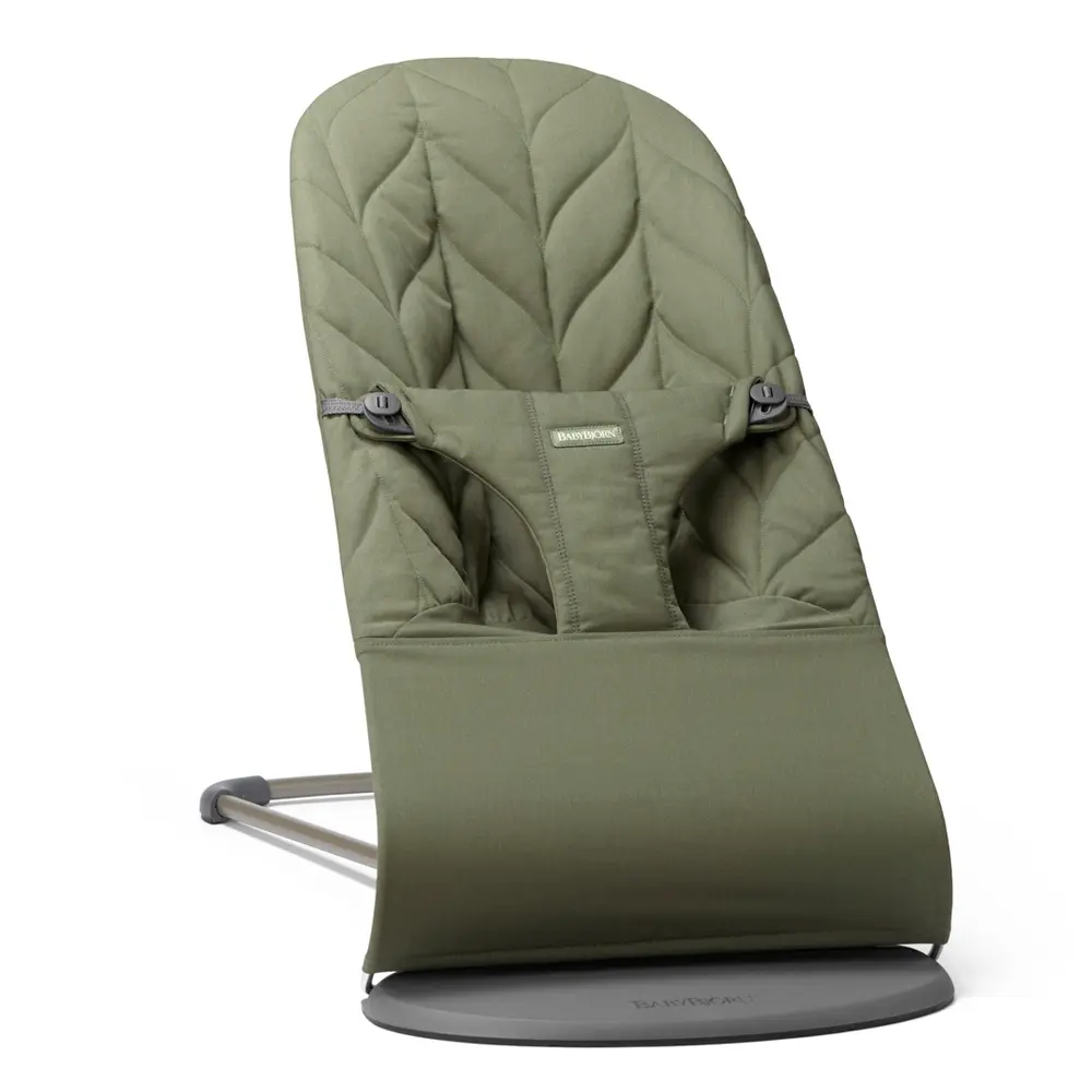 Babysitter Bliss Vävd Bladmönstrad Quilt - Mörkgrön