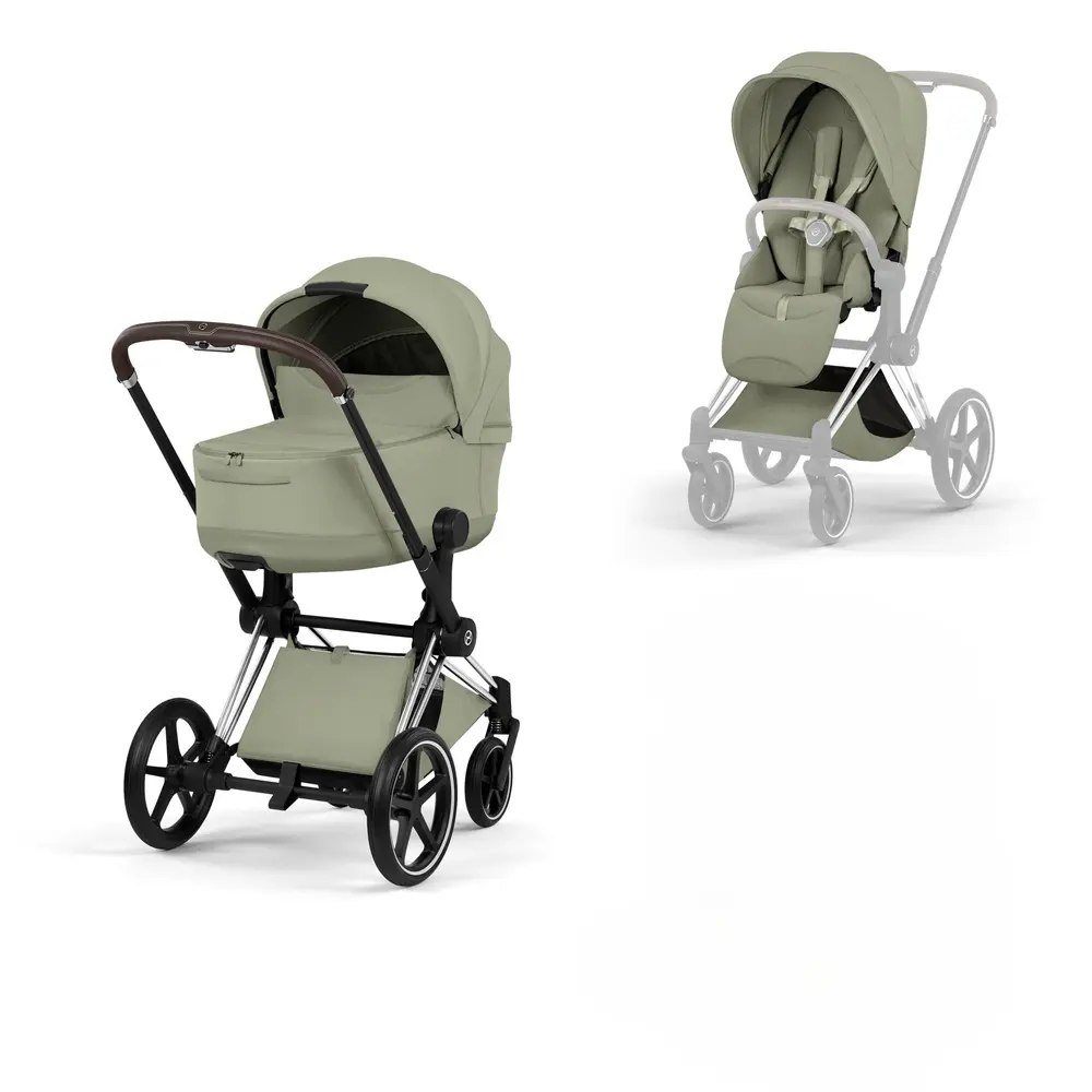 Cybex Priam Style Barnvagn - Sage Green/Chrome Brown