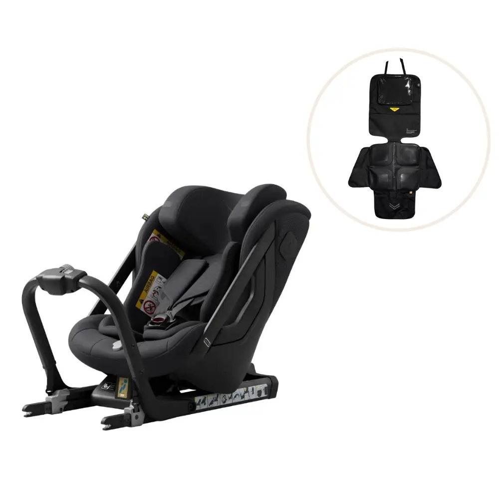 Axkid ONE 3 Bilbarnstol inkl. Sparkskydd – Coastal Storm Black