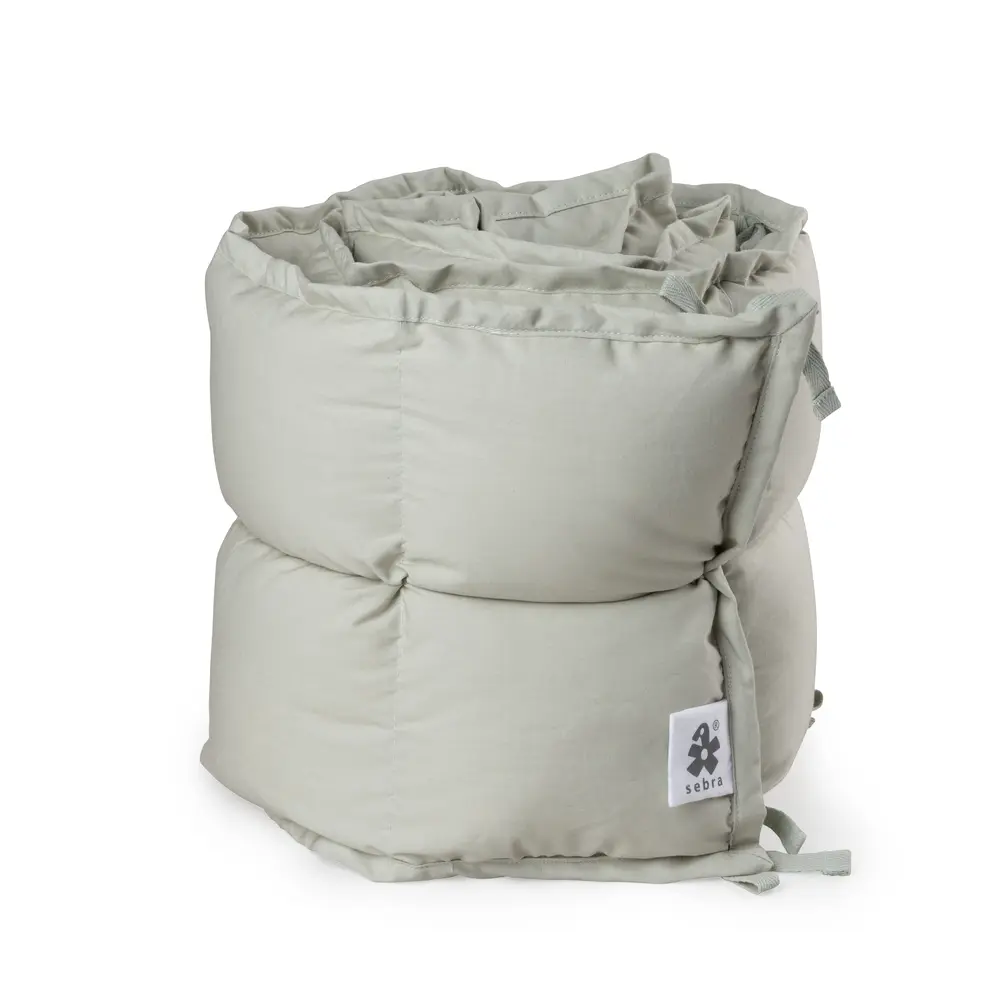 Sebra Spjälsängsskydd Kapok Halv Längd - Mist Green