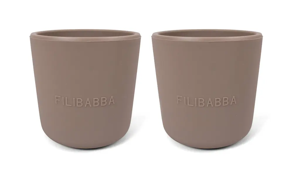 Filibabba Silikonmugg 2-pack - Warm Grey
