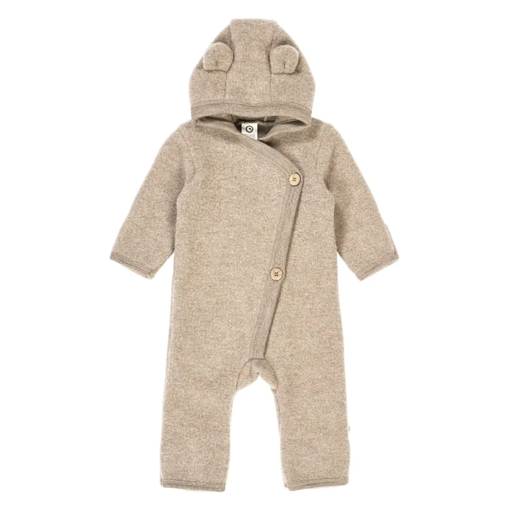 Barnvagnsoverall Woolly Merinoull/Fleece - Balsam Melange - 56/62