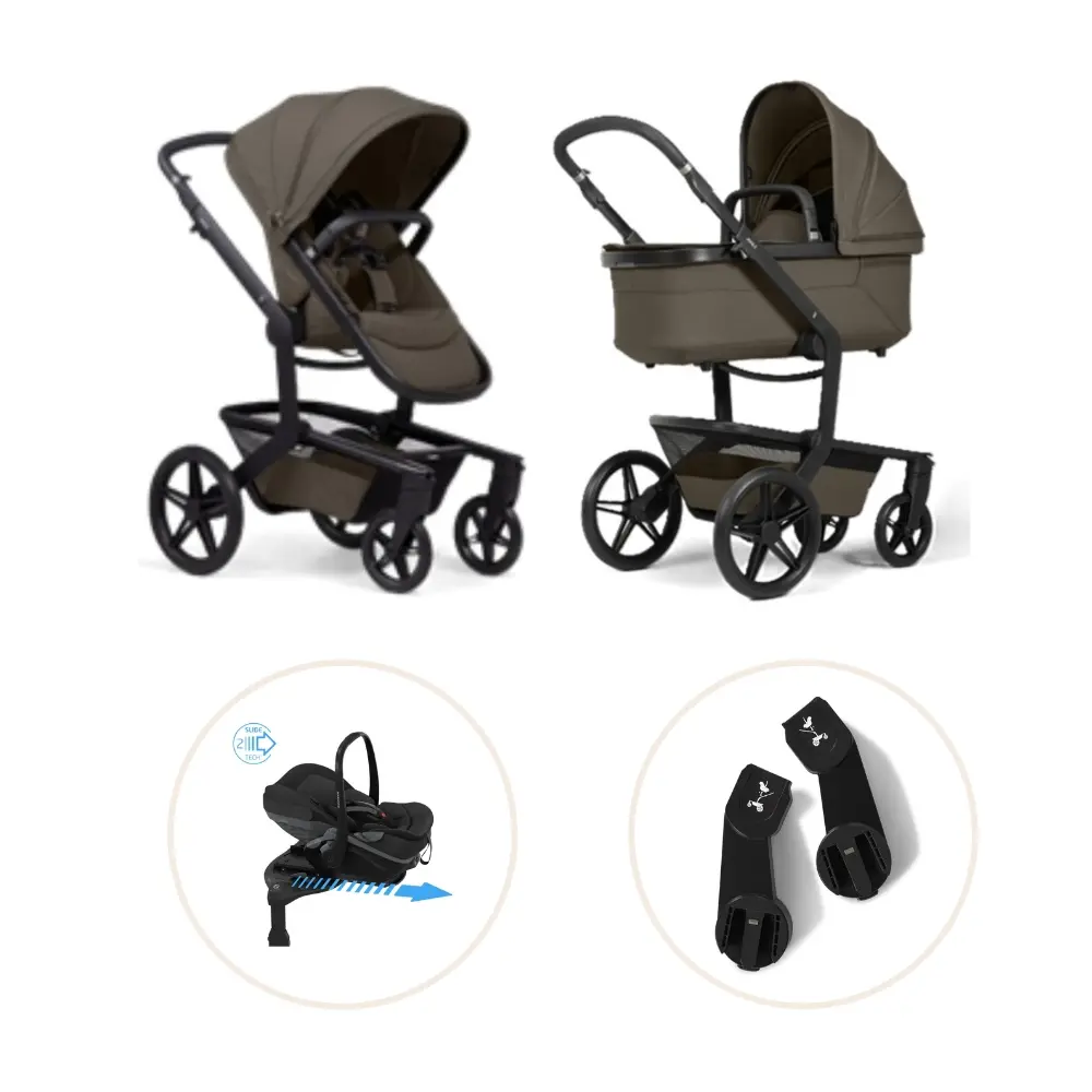 Joolz Day5 Barnvagn Med Maxi-Cosi Pebble Slide Pro Och Babyskyddsadapter - Hazel Brown/Onyx Black Joolz Day5 Barnvagn Med Maxi-Cosi Pebble Slide Pro Och Babyskyddsadapter - Hazel Brown/Onyx Black