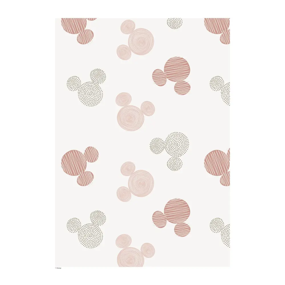 Affisch – Musse Pigg beige mönster 30x40