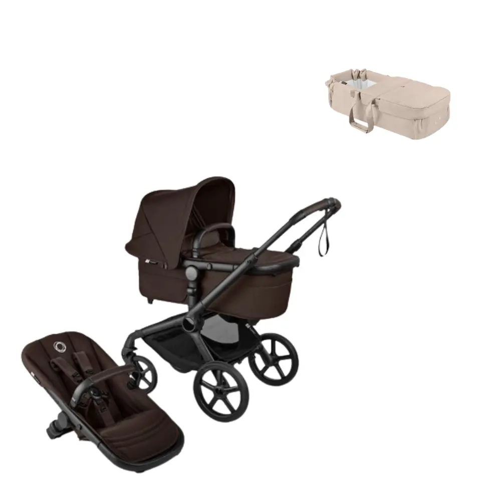 Bugaboo Fox 5 Renew Barnvagn & Bugaboo Babynest - Cocoa Brown/Taupe