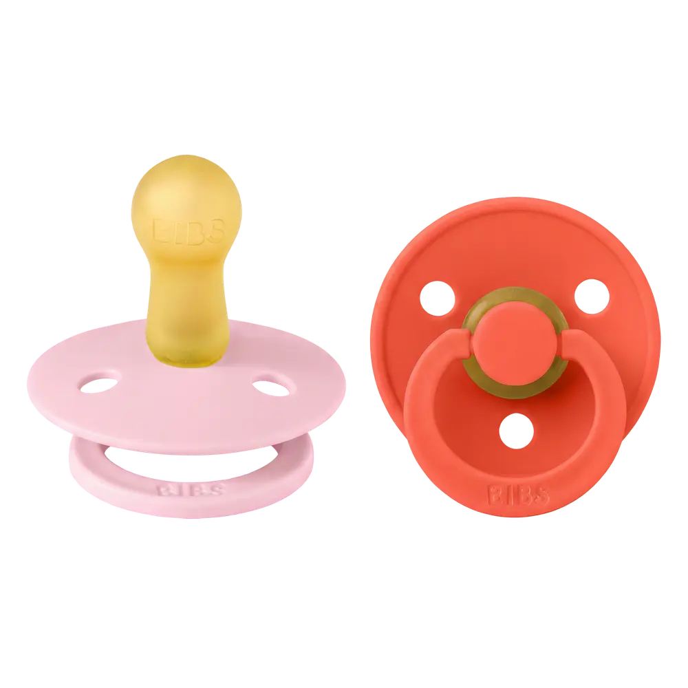 BIBS Napp 2 pk Latex Str 2 - Babypink Tango