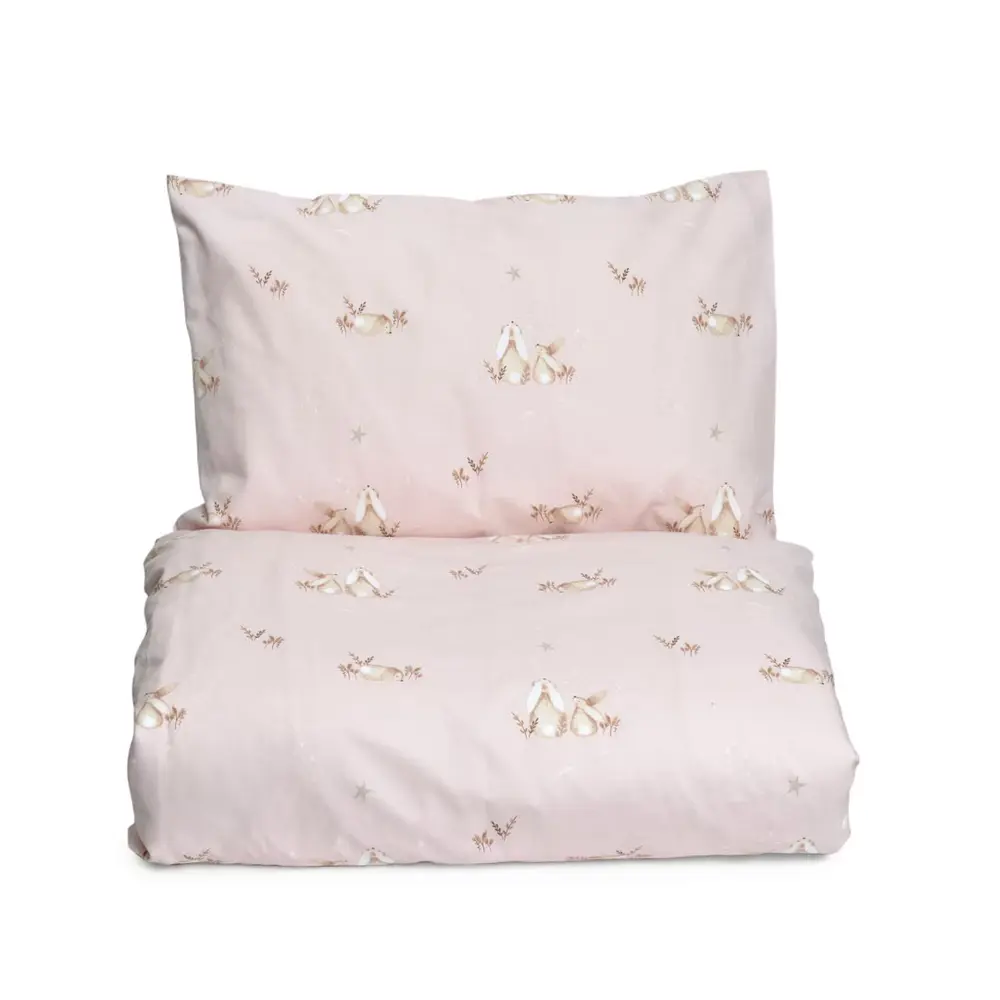 Påslakan Bunny Spjälsäng - Rosa
