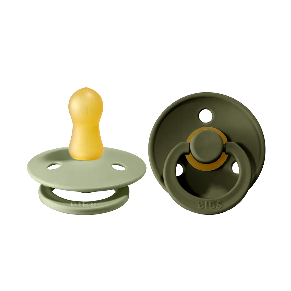 Napp Colour 2-pack Latex Rund 0-6 mån - Sage/Hunter Green