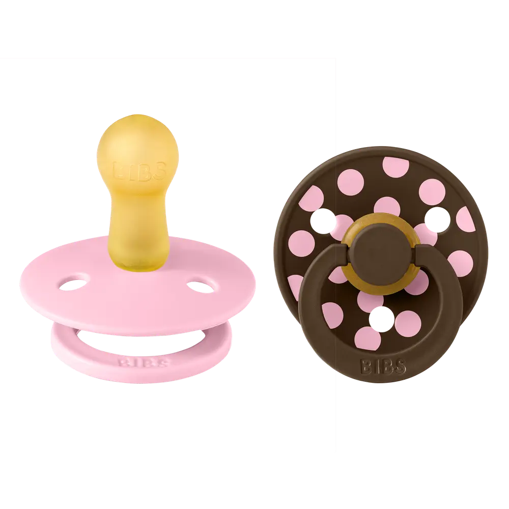 Studio Colour Napp 2-pack Polka Latex Str 2 - Baby Pink/Mocha