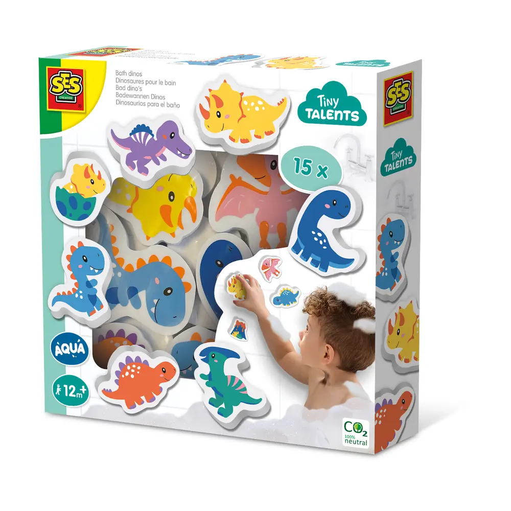 Badfigurer i Skum Dinosaurier