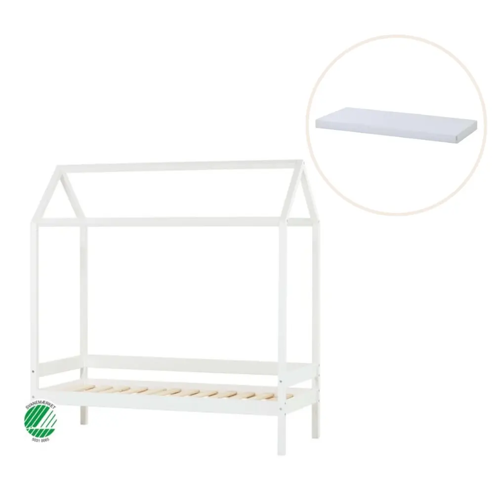 ECO Comfort Hussäng med madrass - 70x160 cm. - vit