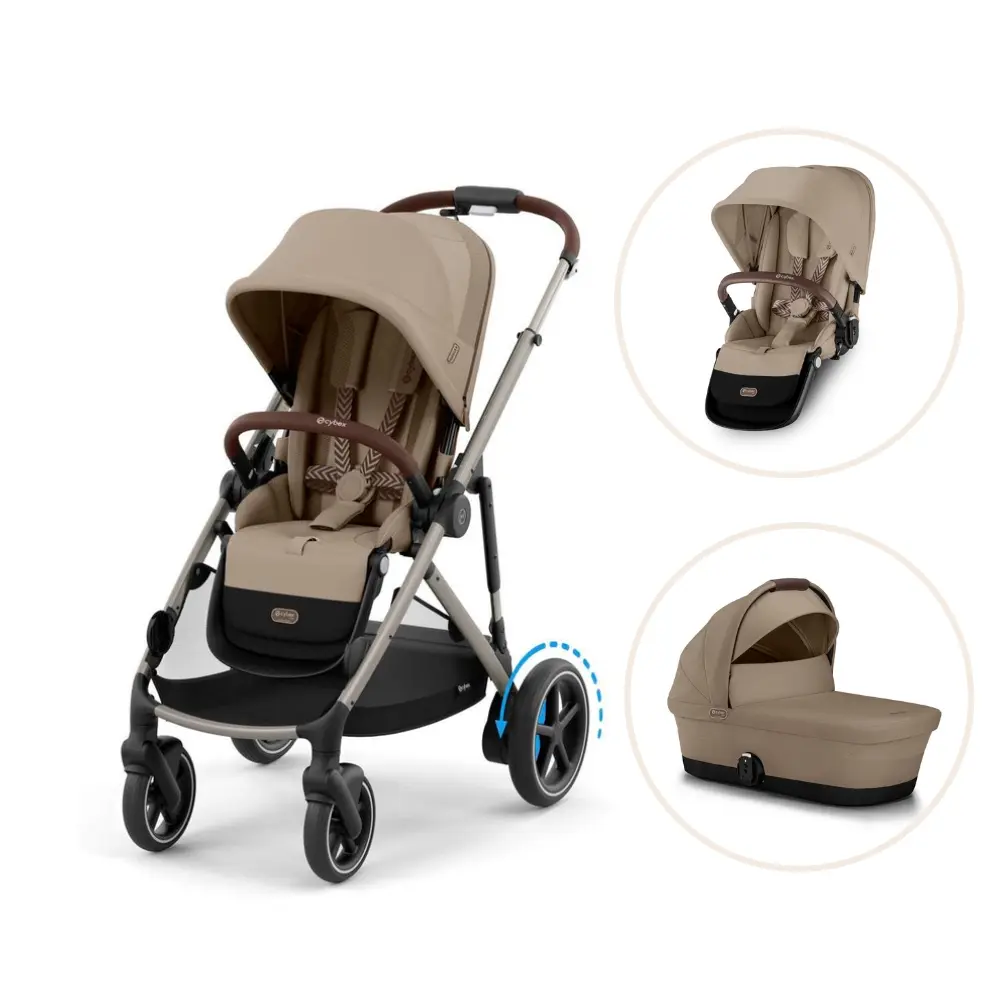 Cybex e-Gazelle Syskonvagn - Almond Beige