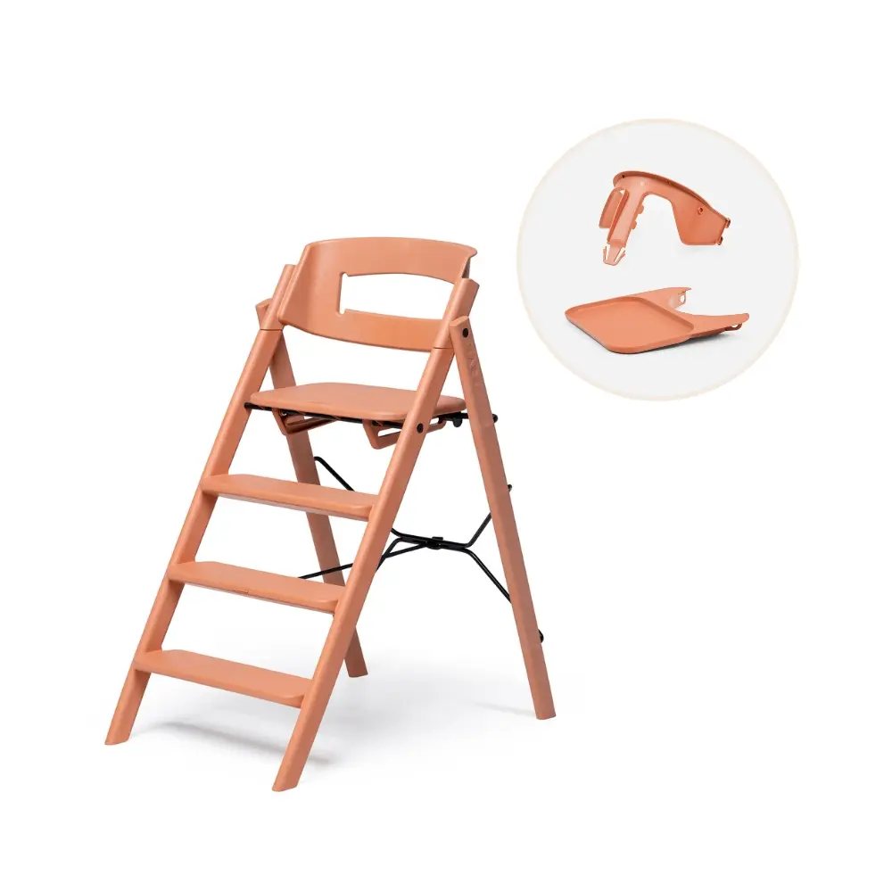 Klapp matstol i återvunnen plast inkl. bygel och bricka - Terracotta pink