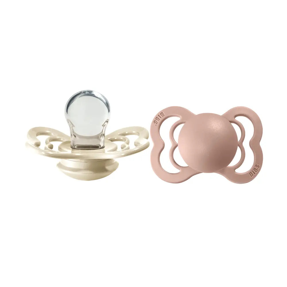 Napp Supreme 2-pack Silikon 0-6 mån - Blush/Ivory