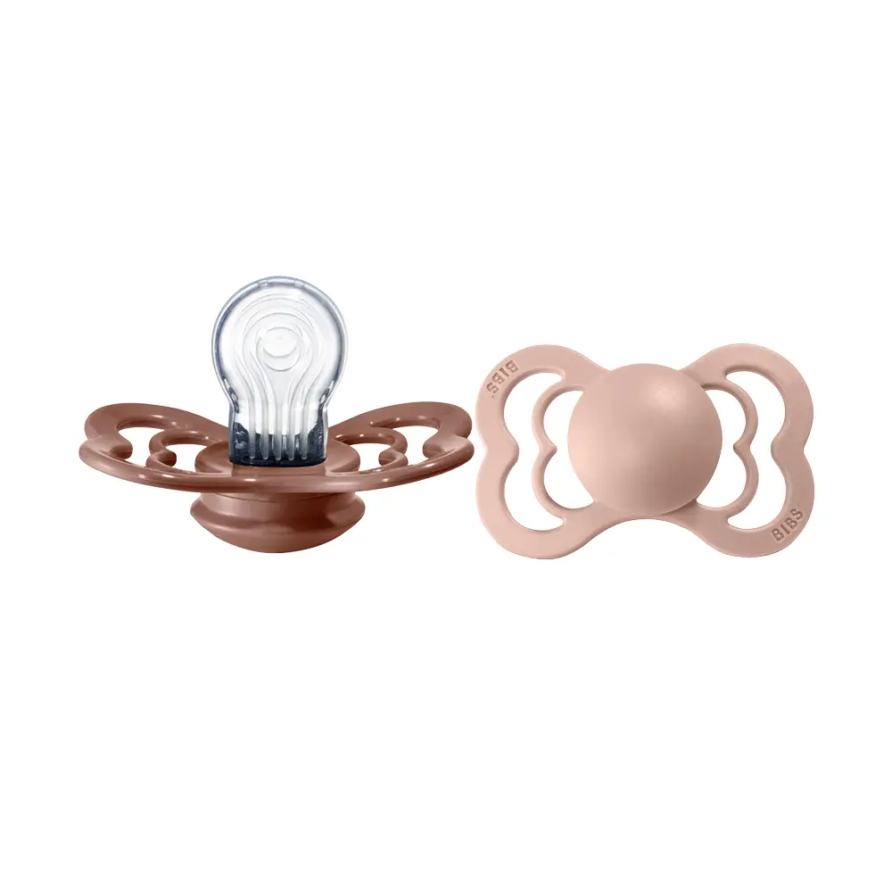 Napp Supreme 2-pack Silikon 6-18 mån - Blush/Woodchuck