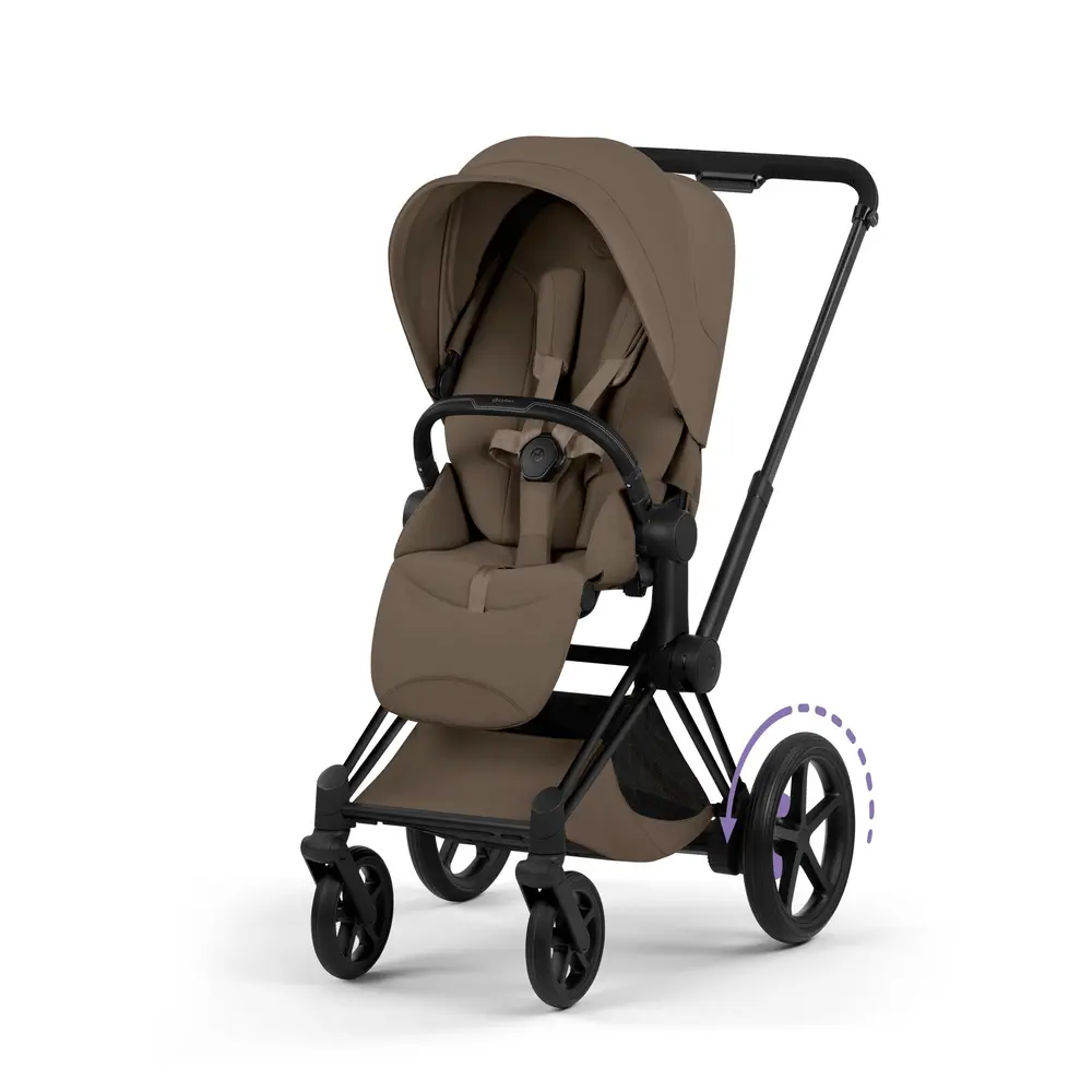 Cybex e-Priam Style Sittvagn - Coconut Brown/Matt Black