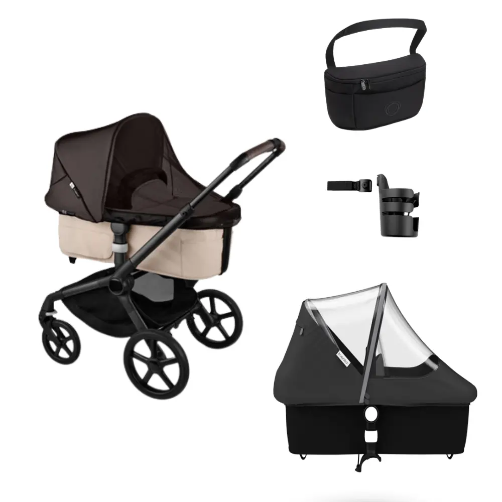 Bugaboo Fox 5 Tillbehörspaket – Organizer, Mugghållare, Regnskydd & Insektsnät