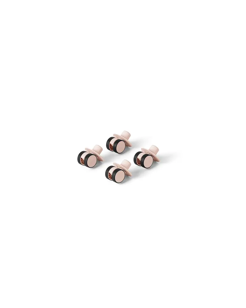 4 x Swirly Wheels - Soft Rose