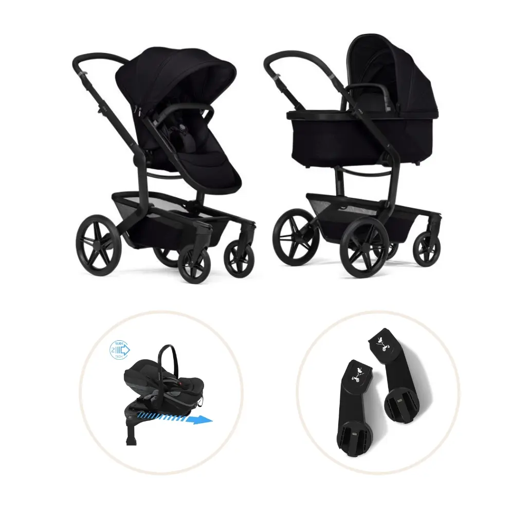 Joolz Day5 Barnvagn Med Maxi-Cosi Pebble Slide Pro Och Babyskyddsadapter - Space Black/Onyx Black