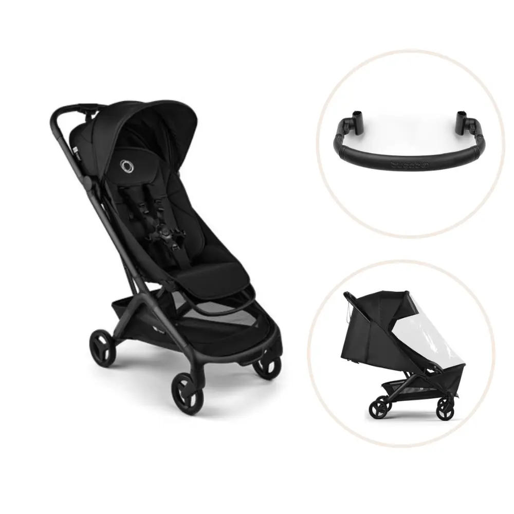 Bugaboo Butterfly 2 med Bygel och Regnskydd - Black/Heritage Black