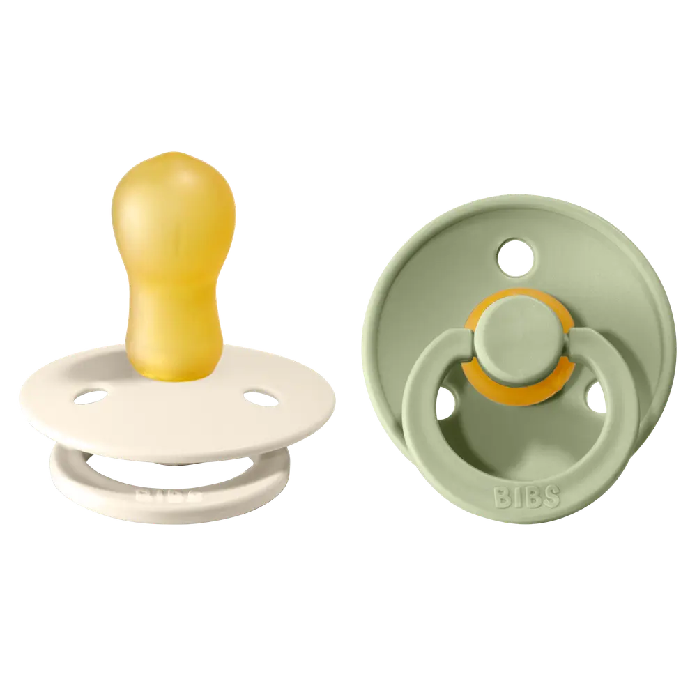 Napp Colour 2-pack Latex Rund 18+ mån - Ivory/Sage