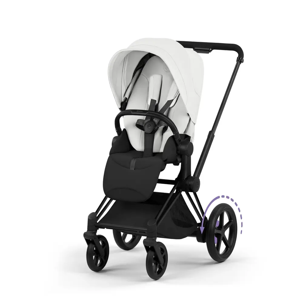 Cybex e-Priam Style Sittvagn - Off White/Matt Black