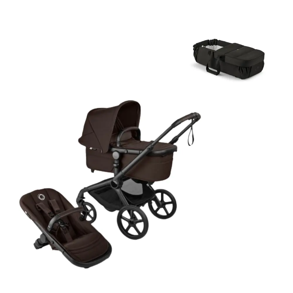 Bugaboo Fox 5 Renew Barnvagn & Bugaboo Babynest - Cocoa Brown/Black
