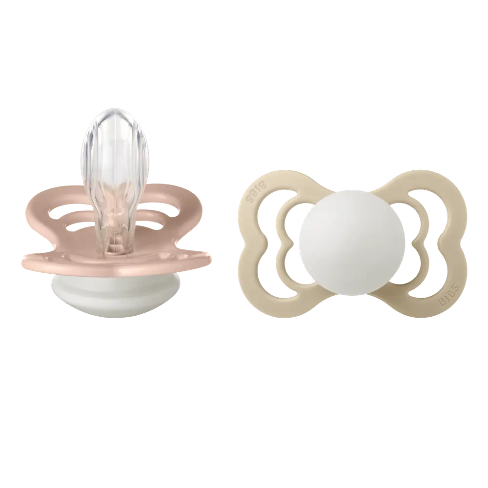 Napp Supreme Glow 2-pack Silikon Symmetrisk 6-18 mån- Blush/Vanilla