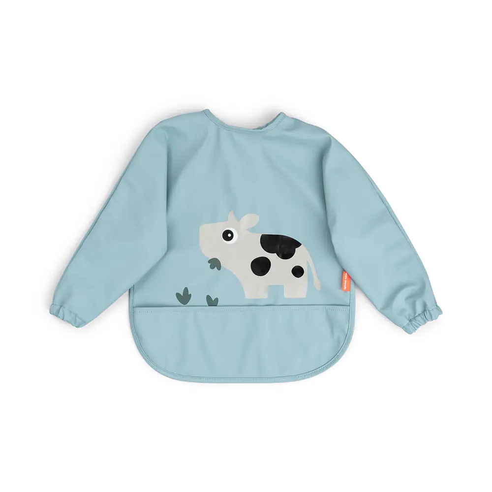 Haklapp med ärmar och ficka Tiny farm Blue