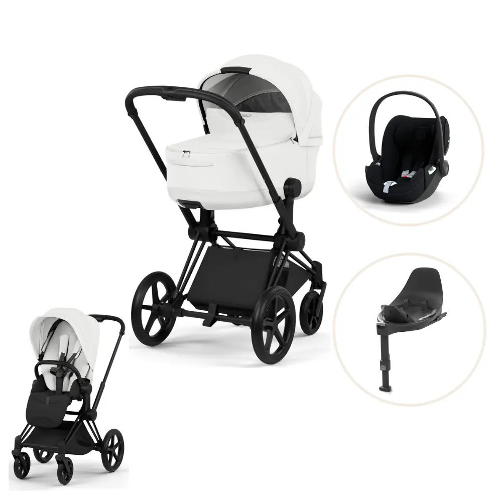 Cybex Priam Style Barnvagn inkl. Cloud T Plus & Bas T - Off White/Matt Black