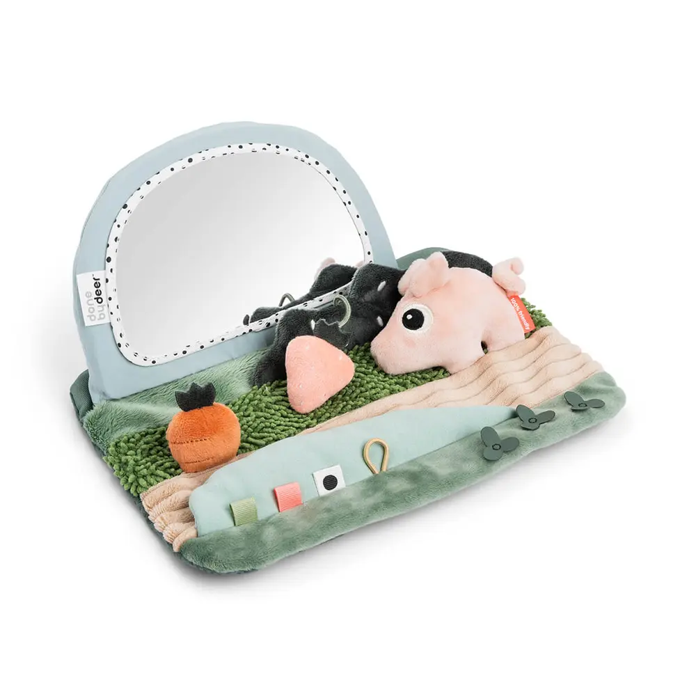 Tummy Time Sensorisk Spegel - Tiny Farm - Färgmix