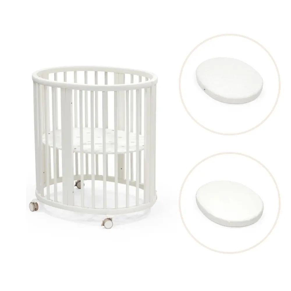 Stokke® Sleepi Mini V3 Spjälsäng Med Madrass Och Lakan - Vit
