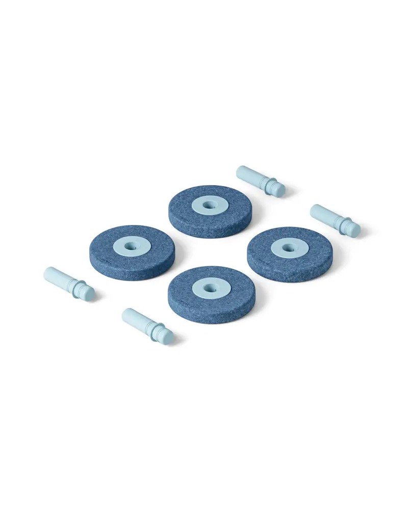 4 x Foam Wheels - Deep Blue/Sky Blue