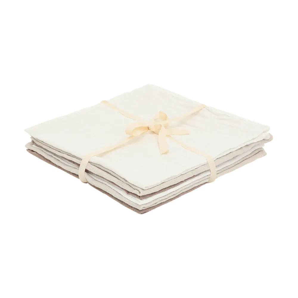 Muslinfilt (6‑pack) – Taupe Gray – 65x65
