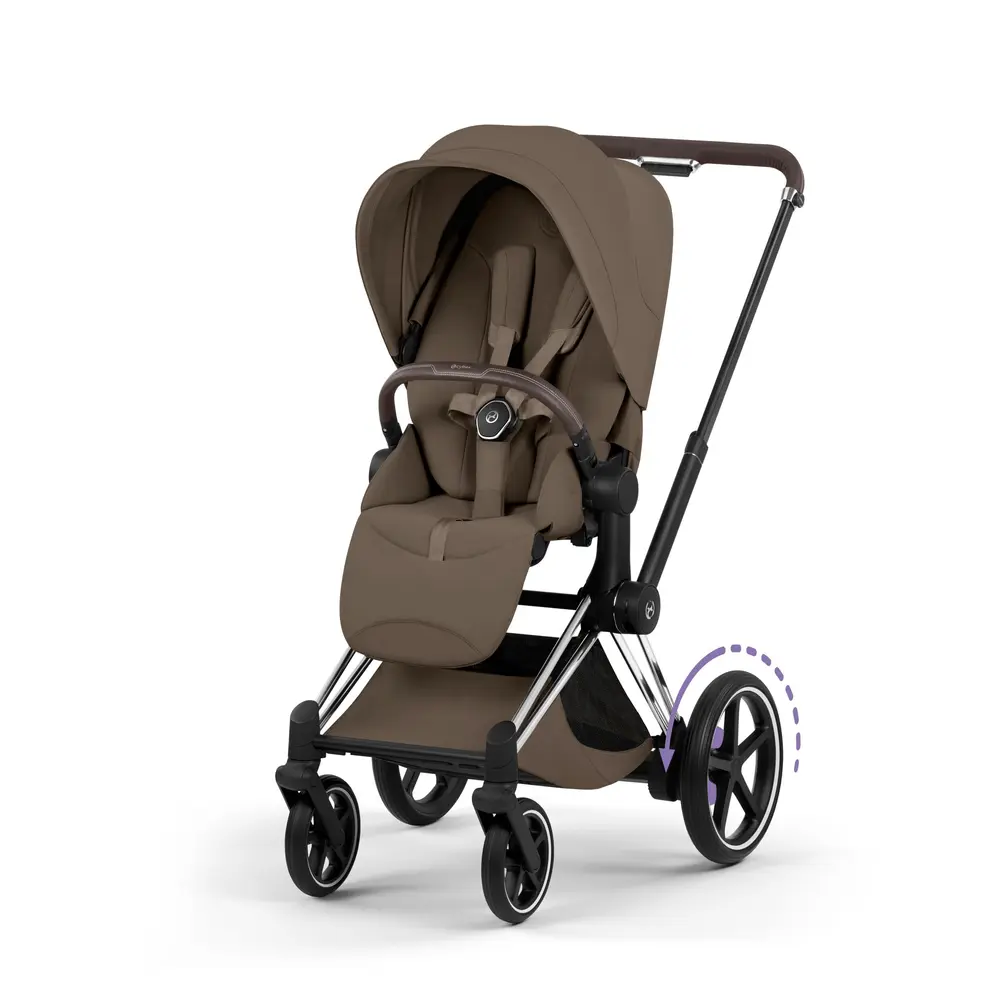 Cybex e-Priam Style Sittvagn - Coconut Brown/Chrome Brown
