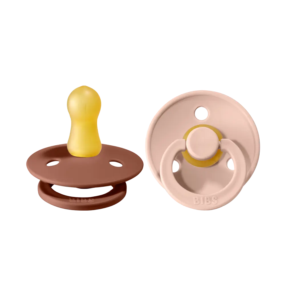 Napp Colour 2-pack Latex Rund 0-6 mån - Woodchuck/Blush